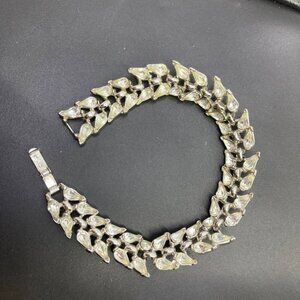 Vtg 1950 TRIFARI signed crystal rhinestone wedding bridal bracelet